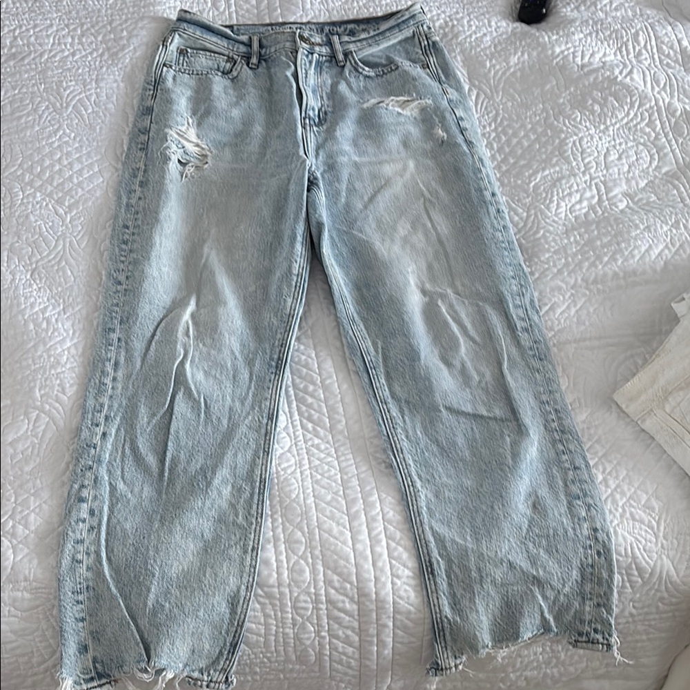 Light Blue Distressed Women Jeans